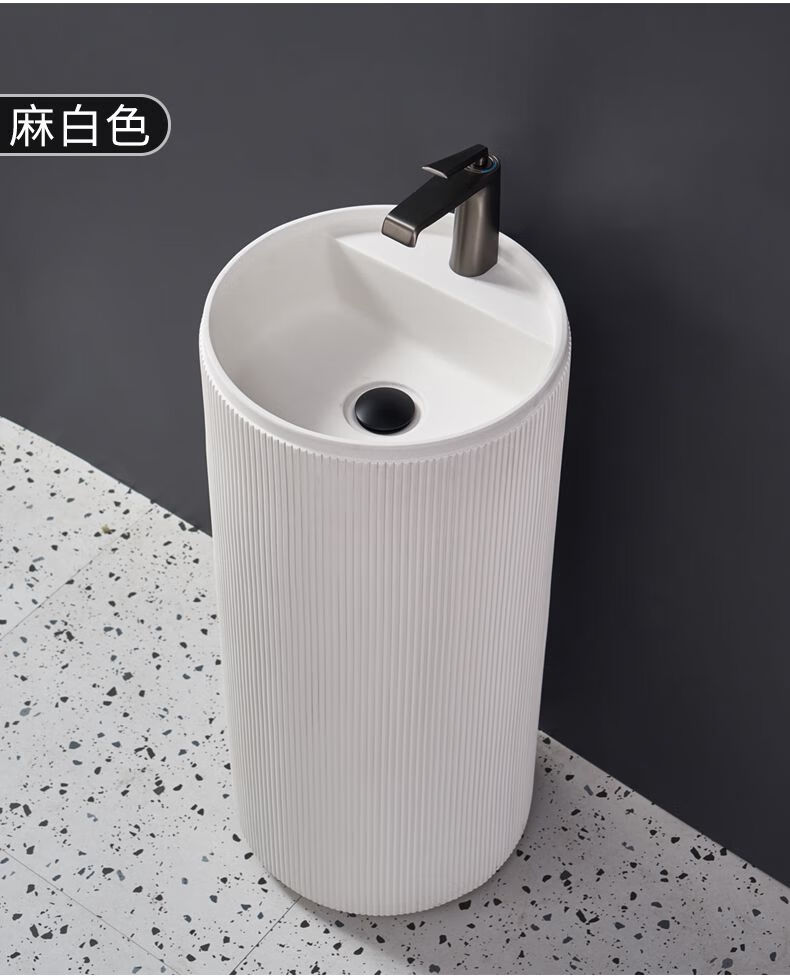安歌利 立柱洗脸盆小型洗手盆柱盆洗脸盆三角洗手盆北欧立柱盆小户型