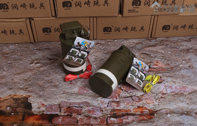 网红空投手持真烟雾手弹可拉c玩具绝地求生手拉线模型榴弹吃鸡烟雾