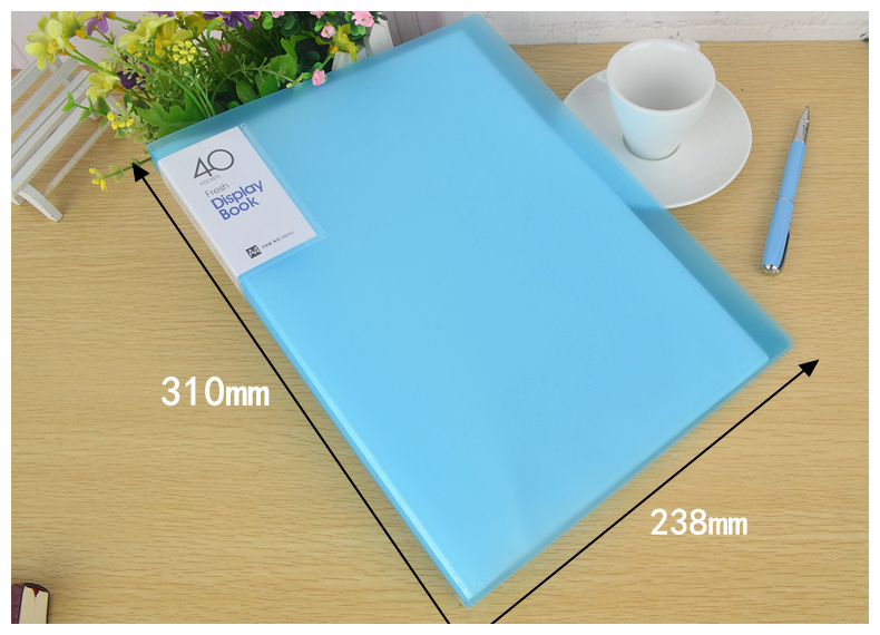 透明插页文件夹文件收纳袋收纳试卷夹子 40页白色