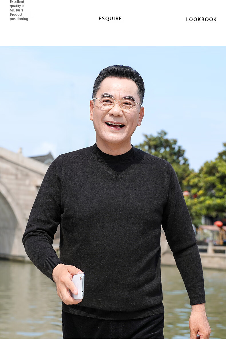 老爷车新款秋冬装加厚毛衣男中年男士爸爸衣服40岁50中年男装ym2