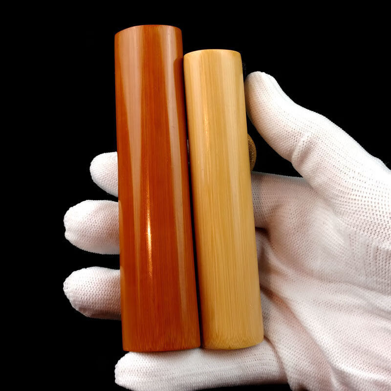 山中玉实心竹手把件老玉竹挂件竹雕文玩棍高密度精磨鱼子纹竹随身茶玩