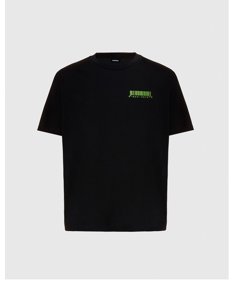 diesel迪赛男士荧光色logo印花圆领休闲短袖t恤a003160hayu900xs