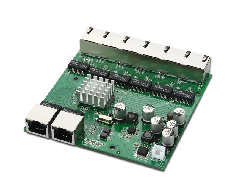 工业级8口全千兆交换机模块标准poe供电嵌入式以太网视频传输主板 8口