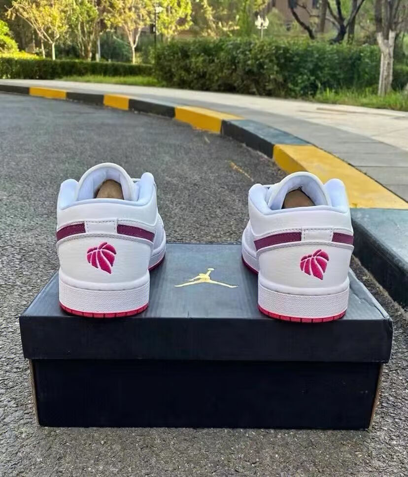 gs白粉桃心低帮板鞋学生校园纯原公司级 aj情人节 36