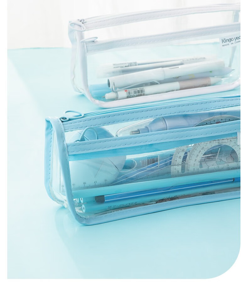 思进sijin双层透明笔袋考试专用大容量简约中考高考用ins日系新款高