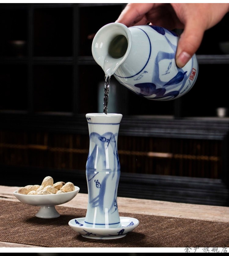 白酒杯正反用创意汾酒举一反三酒杯套装烈酒杯中式礼盒酒具分酒器