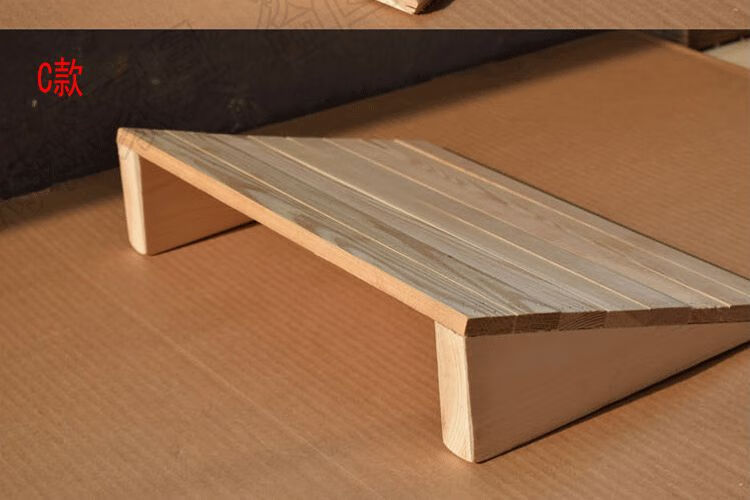 尚央台阶踏板踏步梯台阶斜坡淋浴踏板实木路沿坡办公室脚踏板洗衣垫高