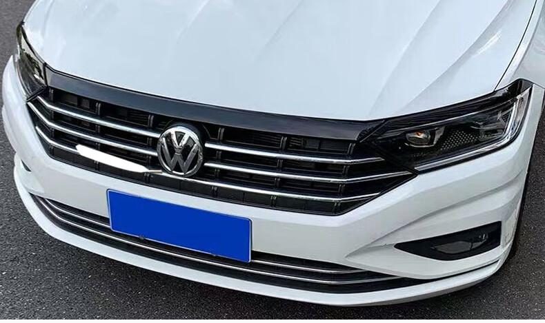 专用于大众19-21速腾改装 黑武士中网亮片速腾钢琴黑中网装饰贴片