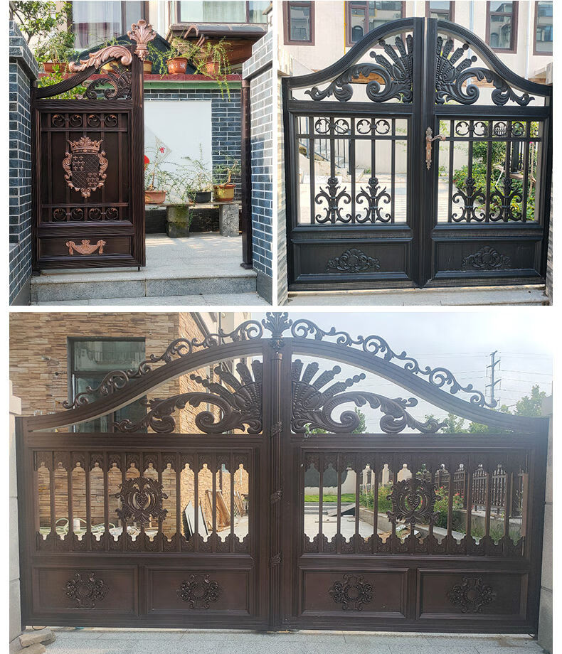 德燚单开花园入户门铝合金复古乡村院子门庭院小门侧门别墅门铝艺小门