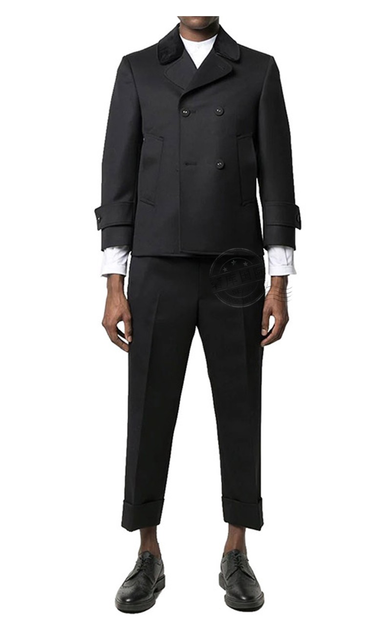 thom browne汤姆布朗 男装经典纽扣羽绒领长袖衬衫 mwl163a 06496 100