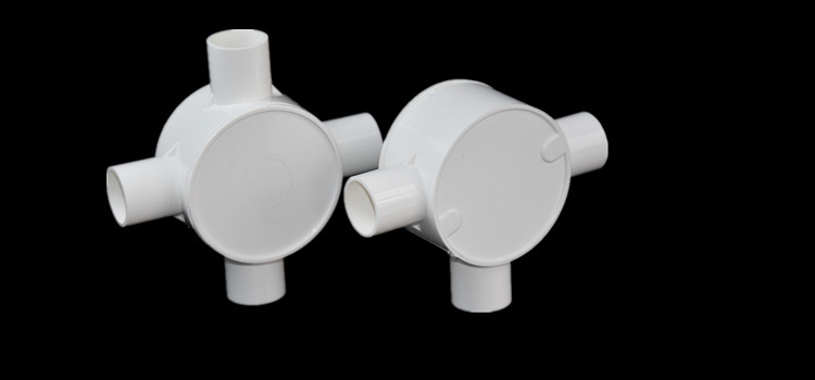 pvc电工线管配件16 20线管带盖圆形三通司令合加厚 三叉 四叉线盒 20