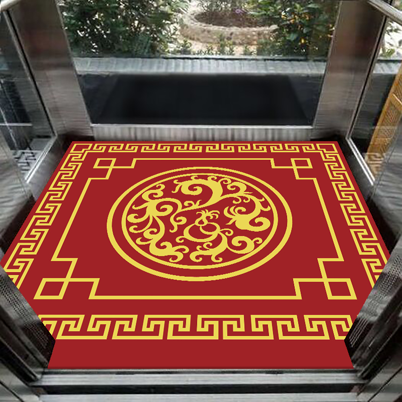 电梯地毯定制可擦洗阻燃电梯垫商用星期轿厢大理石纹花睡神图16涤纶