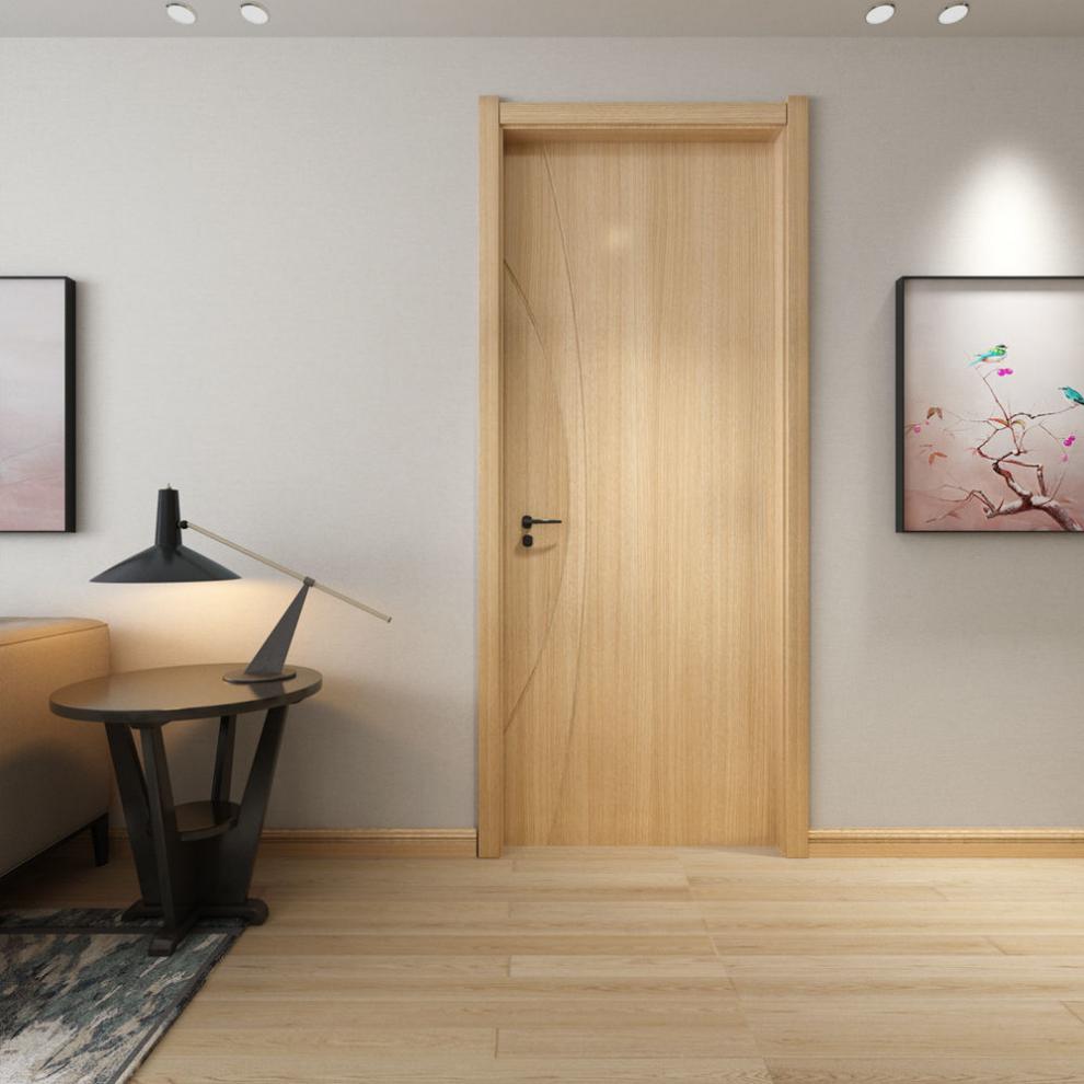 卧室门全包套卧室门实木木室内装实木复合免漆现代简约 dfh-3038纯白