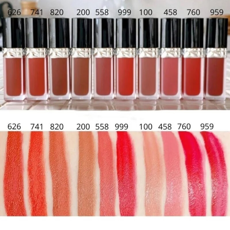 迪奥dior 2021年全新持久哑光黑盖口红唇膏 哑光黑盖唇釉760#【图片