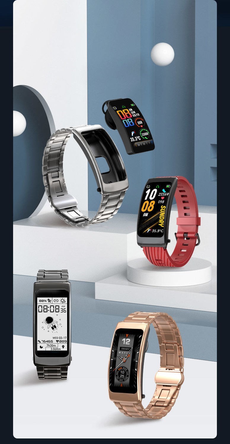 华为【huawei】适用b6智能手环蓝牙耳机多功能计步血压二合一通话男m