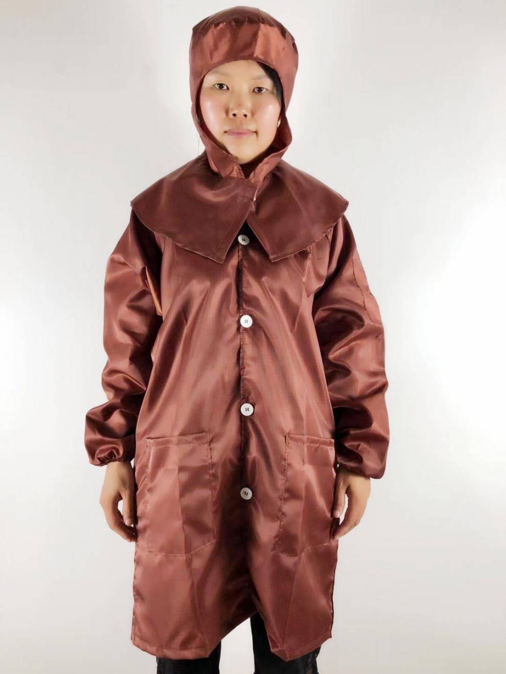 津若静电衣棕色工作服咖啡色大褂富士康供应商厂商静电衣无尘服 咖啡