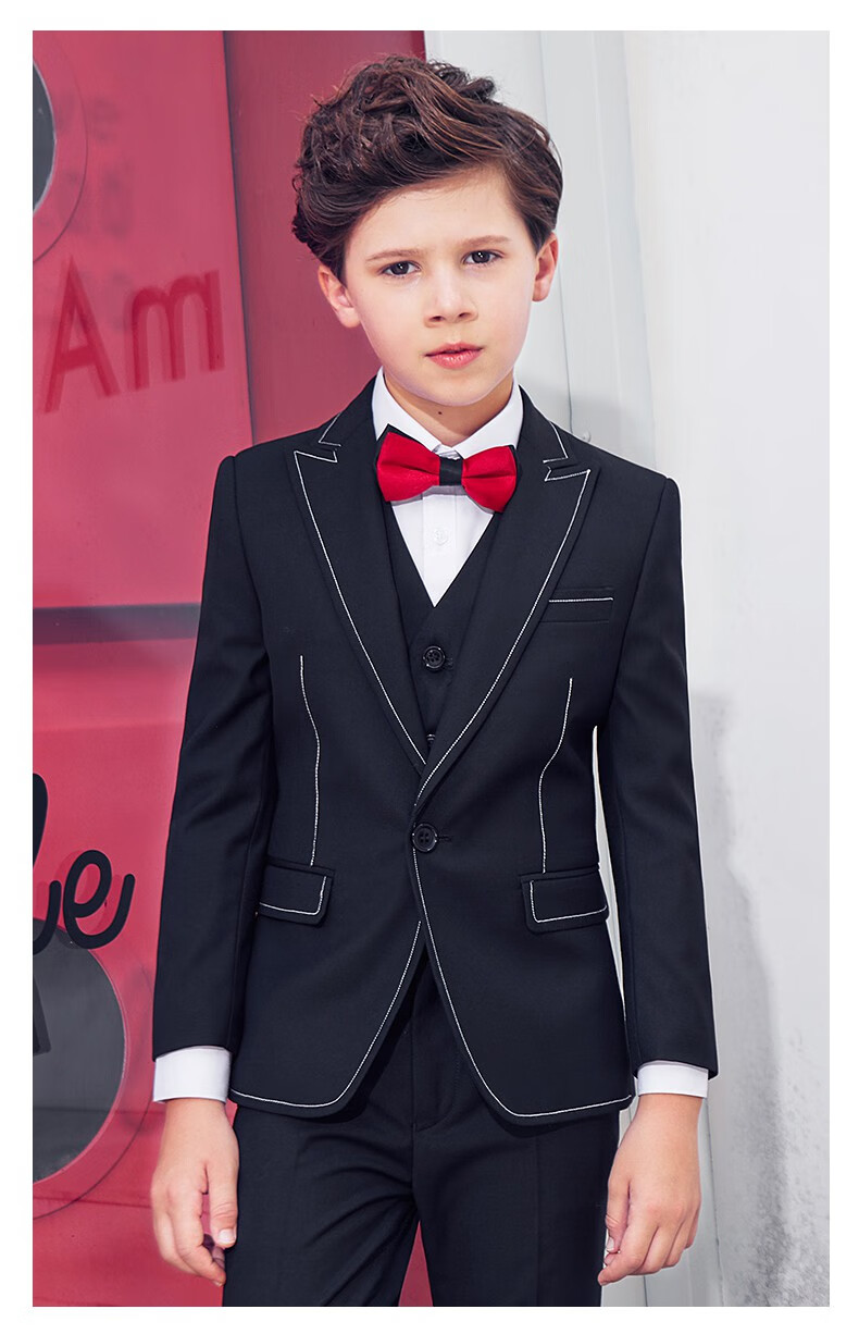 儿童西服套装男儿童西装套装帅气英伦花童礼服男童小西服中大童男孩