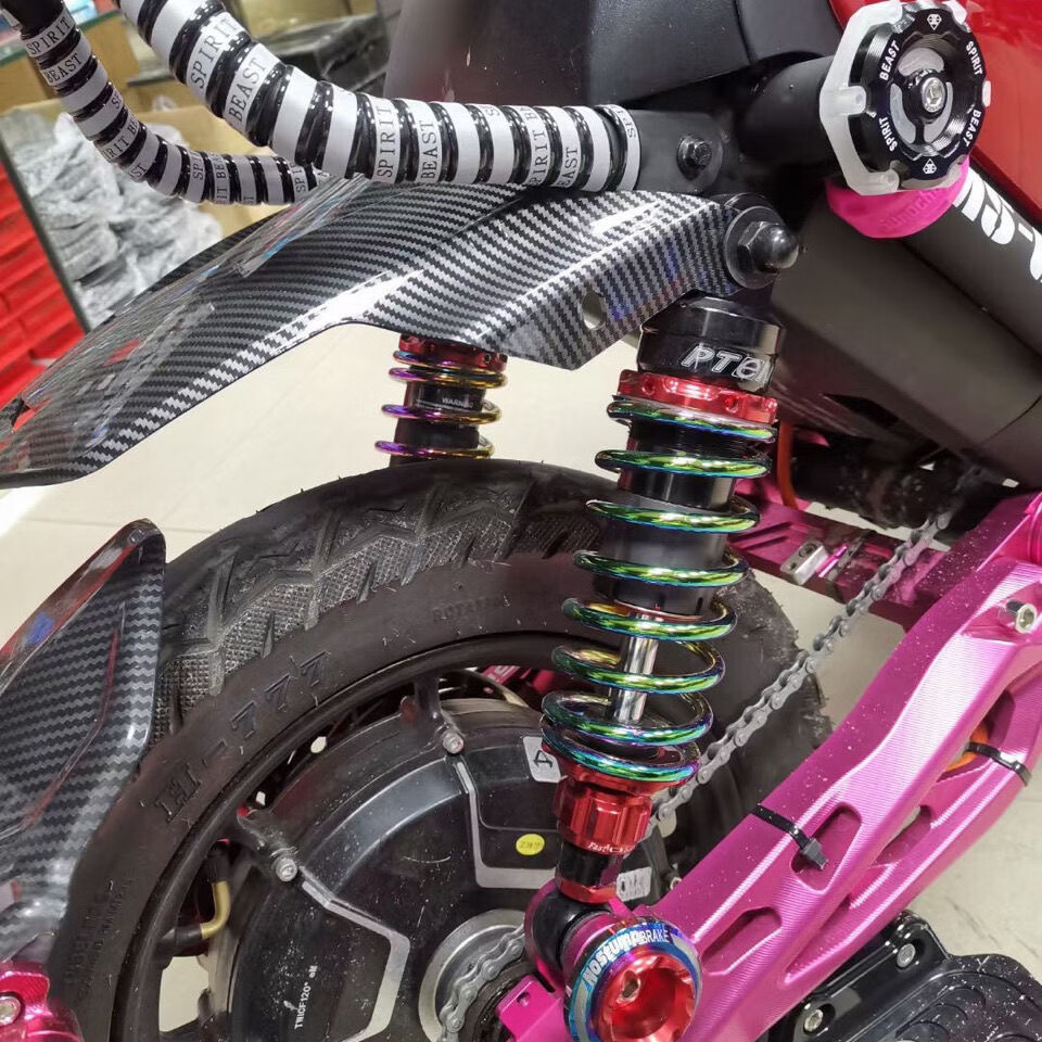 深远009电动车改装配件后减震pteng后避震265mm圆头cnc铝合金油压真