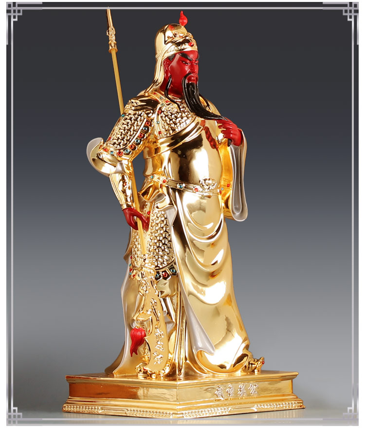 神像关公神像客厅家用佛堂供奉铜像关公站像武财神关帝爷关圣帝君摆件