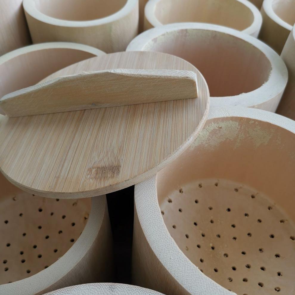 竹子蒸饭桶 蒸饭木桶蒸笼竹制木制手工竹桶厨房大小厨具蒸米饭大饭桶