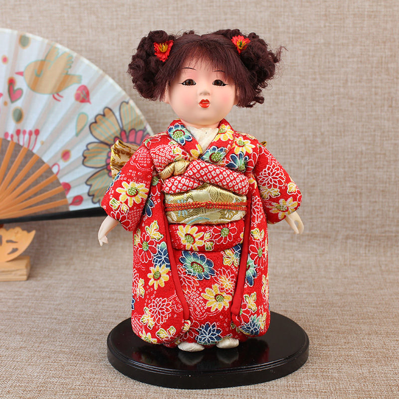 日本市松人形 花子 艺妓人偶摆件手抱娃娃玩偶装饰品礼品礼物情人节