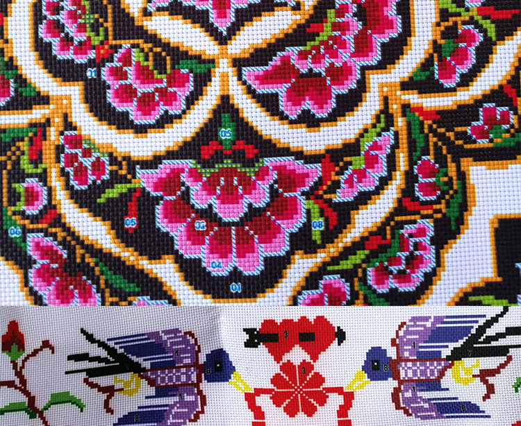 十字绣背带花真爱品牌可以比颜色找线绣也可以对号绣云南风情 5个起