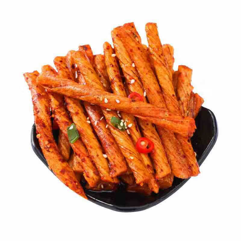 素牛筋素凉皮辣条香辣麻辣零食童年怀旧辣片 功夫凉皮1盒(36g*20包)