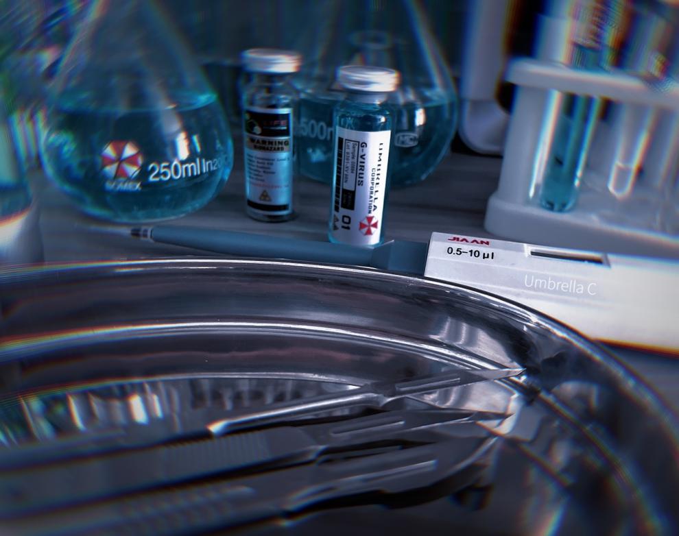 生化危机病毒周边 生化危机周边t病毒g病毒西林瓶注射器模型 t-virus