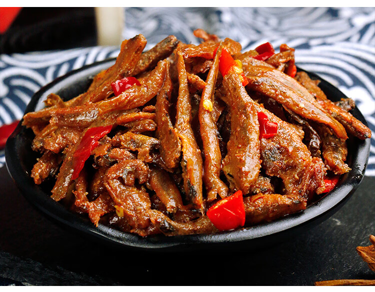 精选好物靖港古镇毛毛鱼500g野山椒香辣味鱼仔湖南特产麻辣小鱼儿熟食