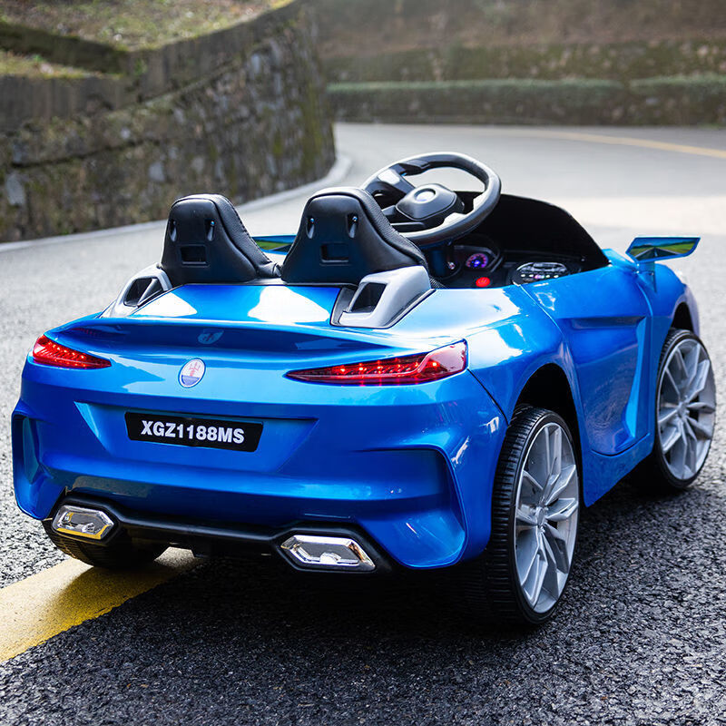 玛莎拉蒂儿童电动车男女宝宝玩具车可坐人带遥控小孩四轮充电汽车儿童
