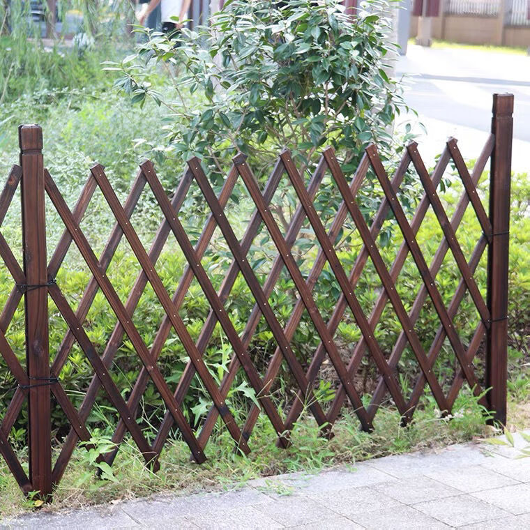 户外花园防腐木篱笆栅栏庭院菜园插地围栏伸缩木栅栏室外装饰护栏