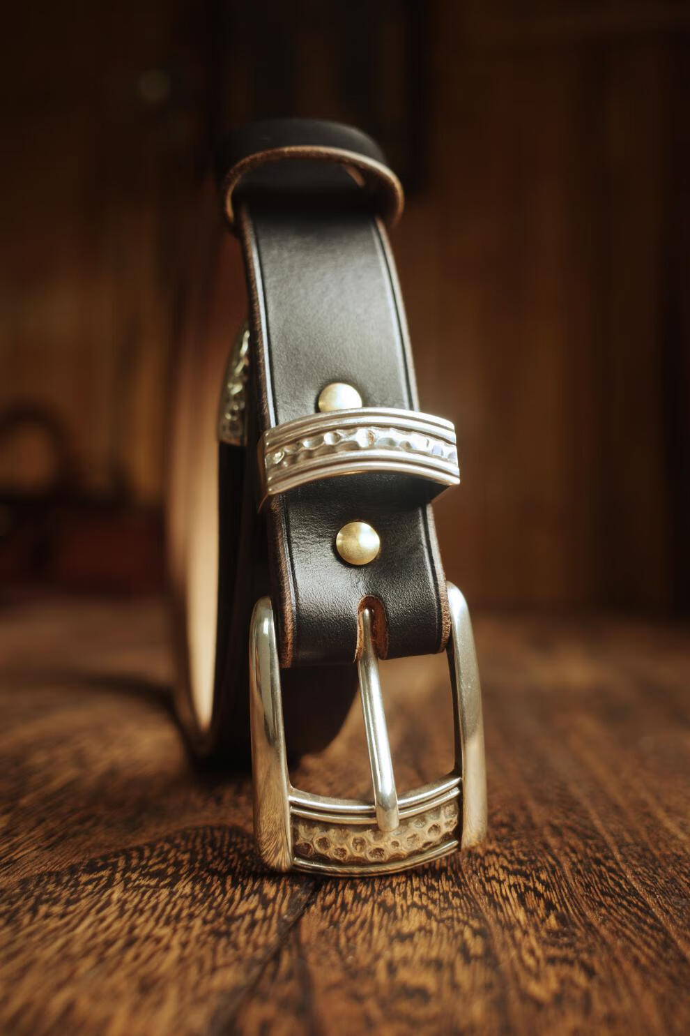 升级款 西部牛仔腰带美国霍尔文3cm美式复古骑兵三件套皮带绅士西部