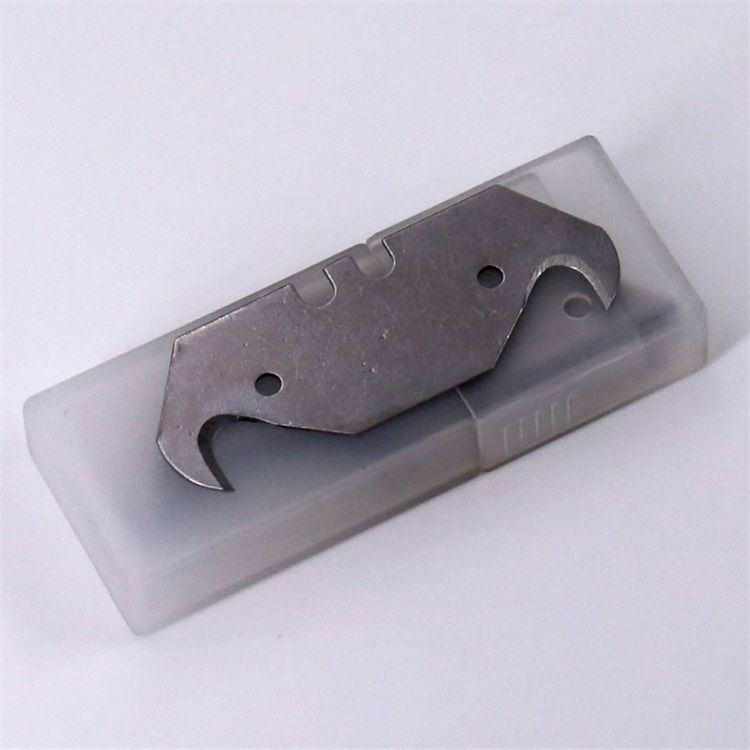 鱼形安全刀pvc塑胶地板工具裁切勾刀海豚刀 地毯割刀钩刀 一盒小梯形