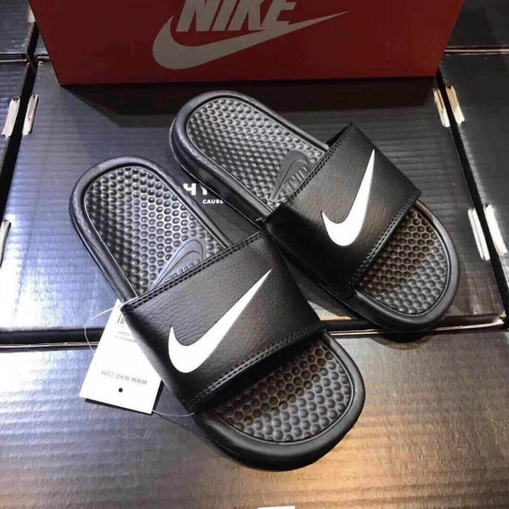 wvga 莆田纯原夏季新款aj飞人拖鞋女黑白情侣鞋忍者鸳鸯拖鞋男女款