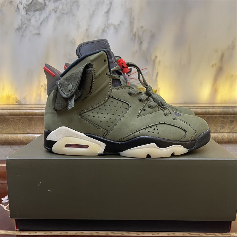 劲葵旗舰同款篮球鞋air x travisscott ts联名卡其棕 卡其棕 44【图片