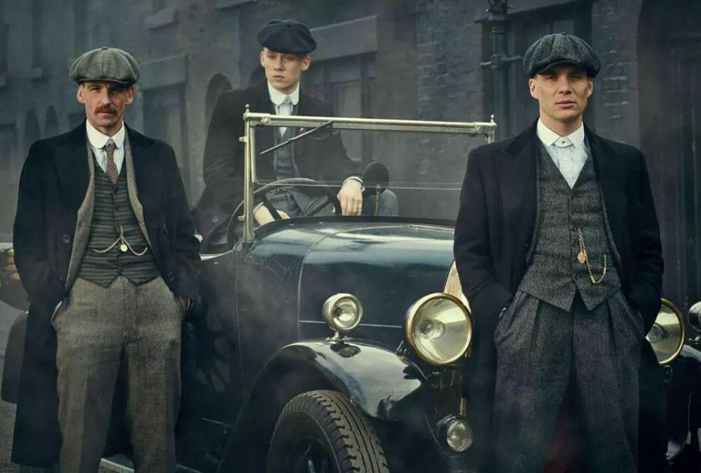 浴血黑帮大衣男剃刀党谢尔比大衣潮超长款西装领风衣外套 黑色-普通款