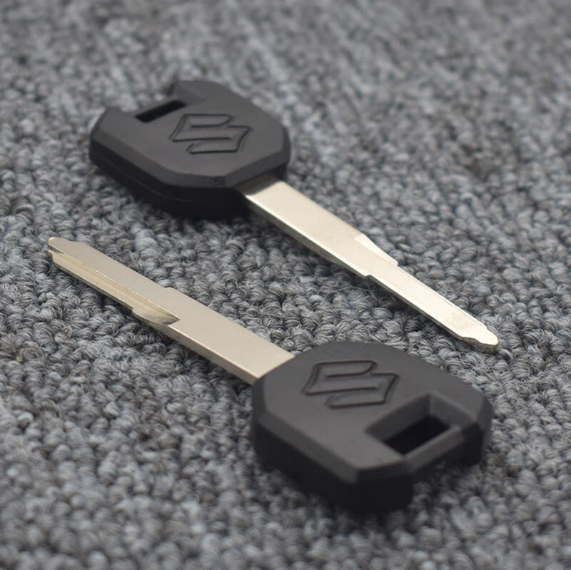 铃木gsx250/r dl250摩托车电门锁钥匙坯防盗可装芯片备用钥匙胚子 2条