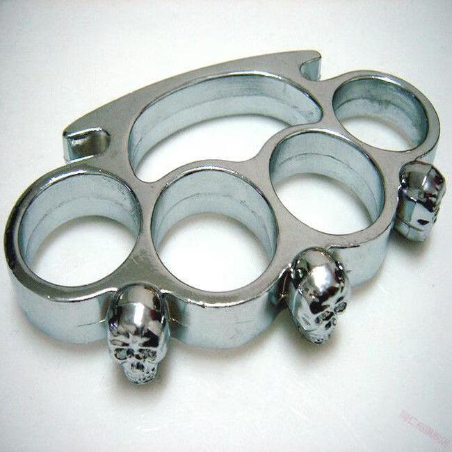 防身户外手指虎手扣铁拳头铁四指钢指套铁手套指拳套救生装备卷绿绳