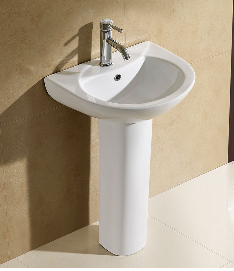 定制美标立柱盆立柱洗手盆家用柱盆洗脸盆陶瓷柱式阳台洗面盆台盆 a款