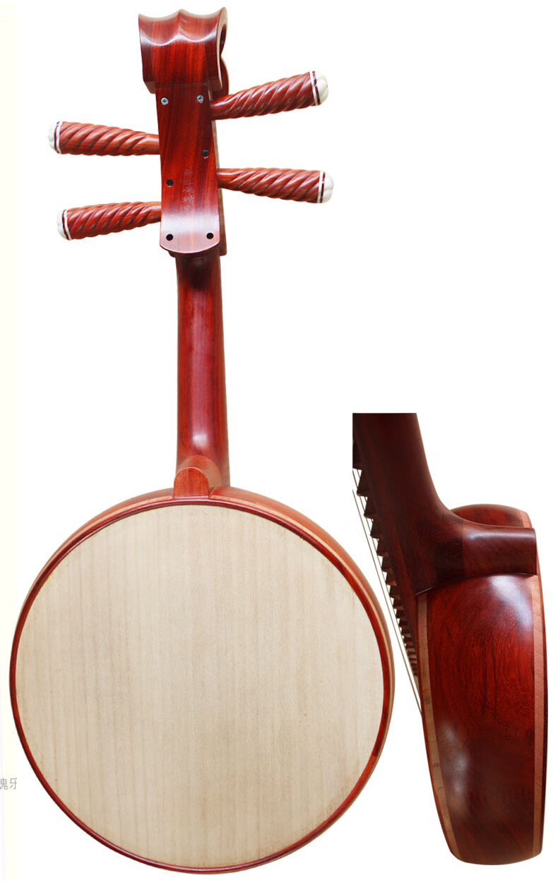红木小阮演奏钢品圆音孔教学花梨木小阮乐器 圆音孔小阮【图片 价格