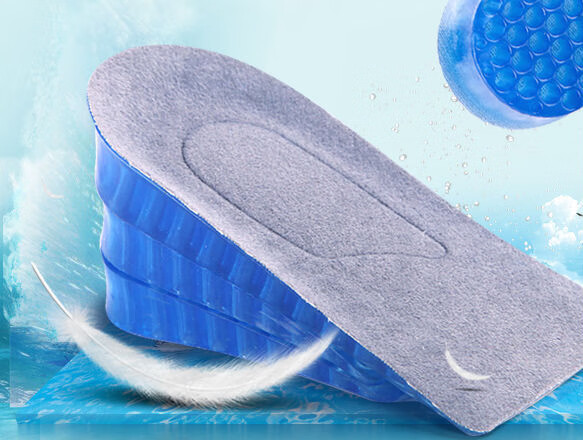 内增高鞋垫男女隐形增高鞋垫蜂窝网红硅胶保暖增高垫半垫黑色一层2cm