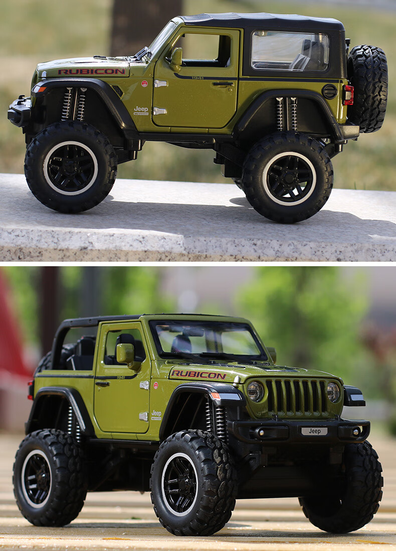 20吉普牧马人卢比肯汽车模型合金敞篷越野车仿真男孩儿童玩具车 吉普