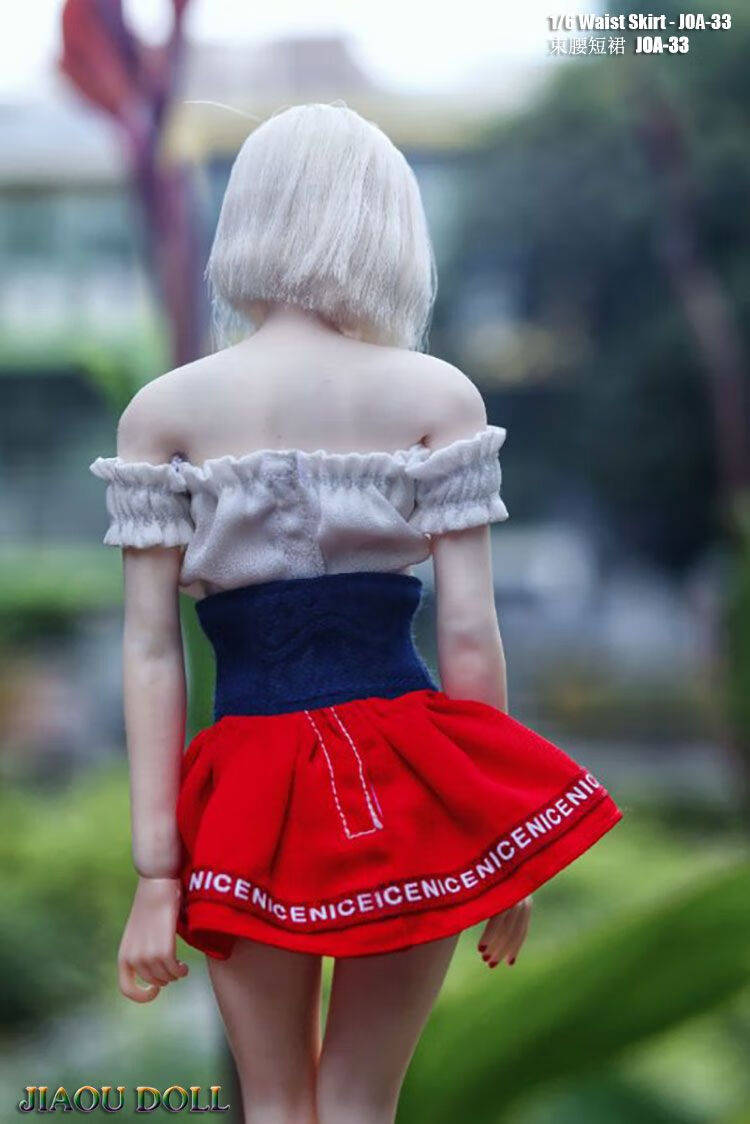 16兵人模型配件衣服12寸可动人偶女包胶素体修身抹胸短裙joa33抹胸裙