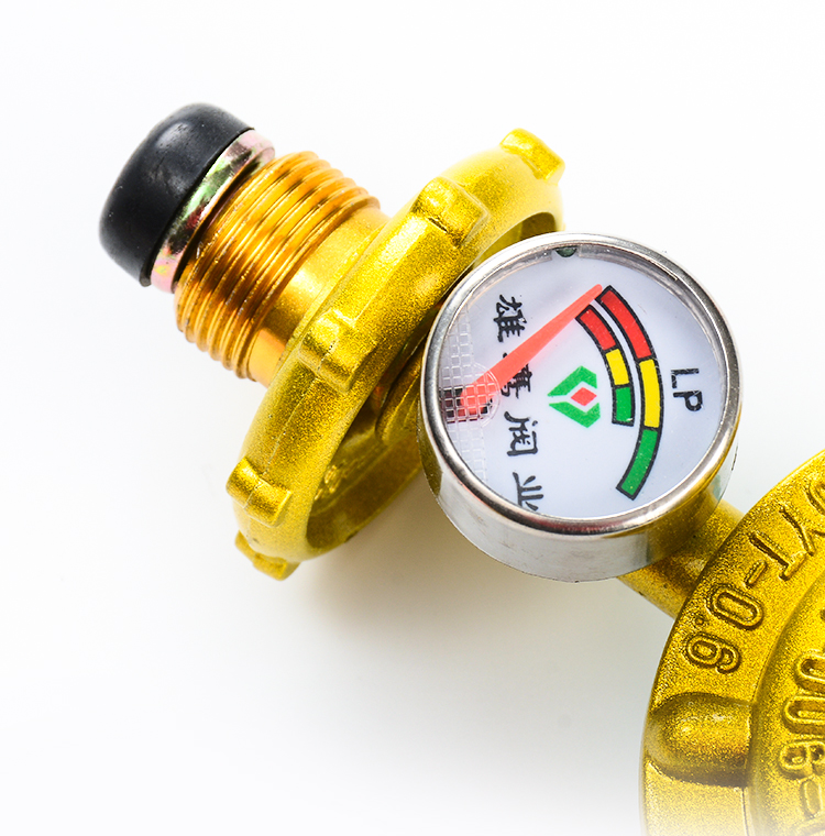 家用低压阀煤气灶液化气减压阀瓶装热水器阀门双嘴煤气阀单嘴带表加厚