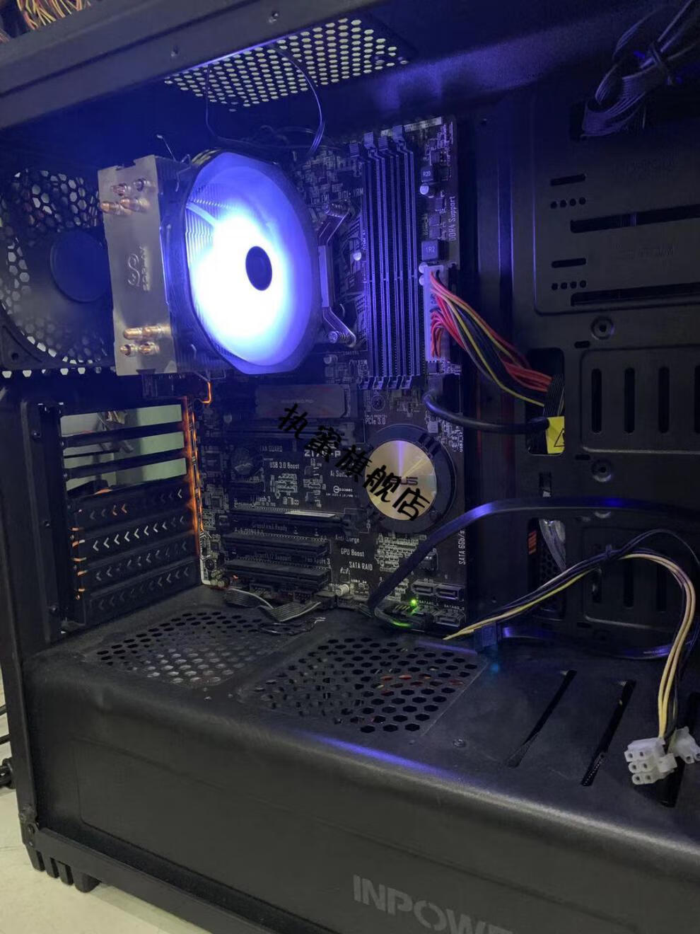 赛普雷屠城小冷山cpu散热器四铜管炫彩sd410et400压10400f乳白色屠城