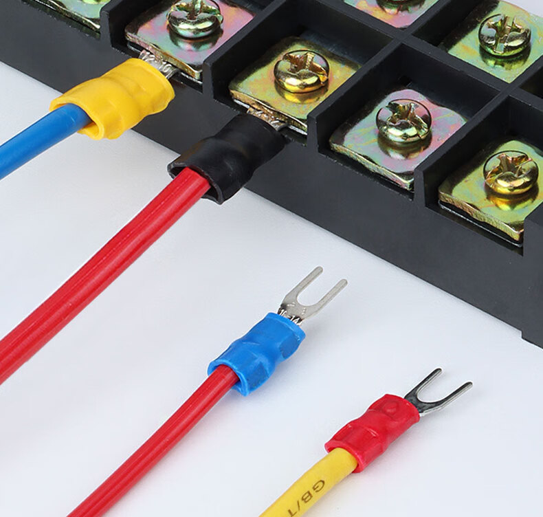 25-3叉型绝缘接线端子欧式y型电线接头铜鼻子冷压u形开口线耳 sv1.