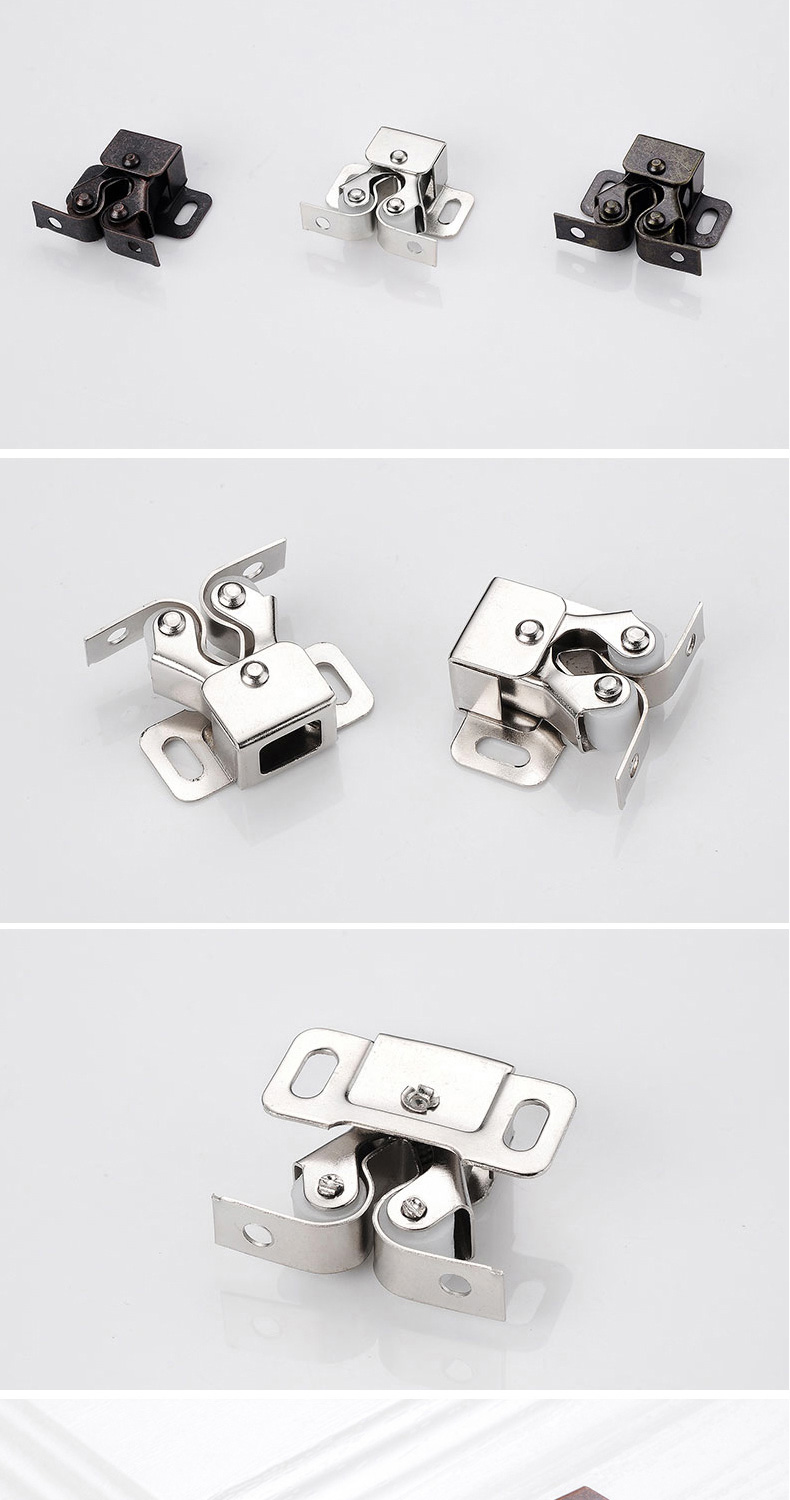 衣柜门卡扣家具柜门碰五金配件碰珠卡扣老式门夹扣锁扣强力小磁吸红