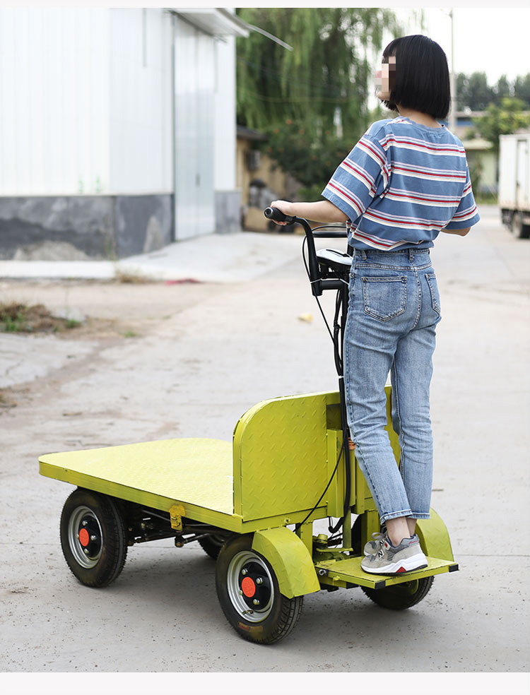 电动小推车载重王手推拉货搬运车工地四轮电瓶车进电梯拖车平板车