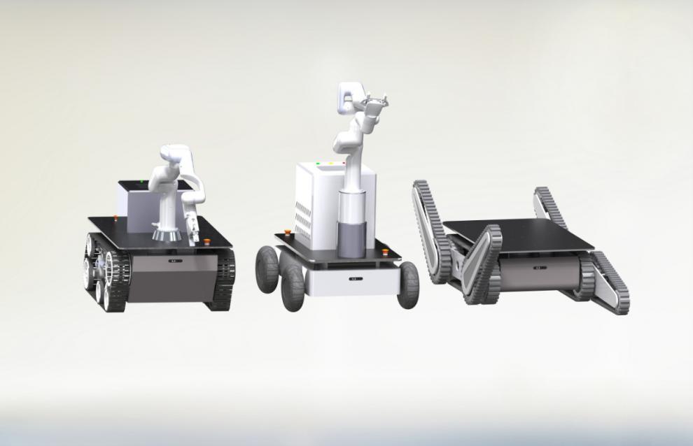 智能履带运输小车建筑工地场景履带式货物瓴乐搬运小车智能运输适用于