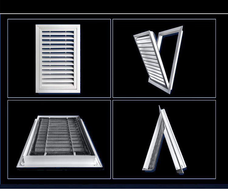 铝合金百叶窗出风口中央空调回风口可带过滤网风阀门铰型式检修口 开